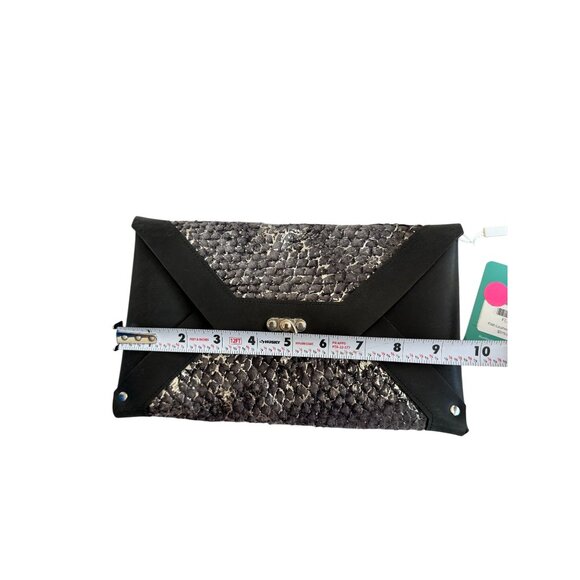 ERIKA LYNN Fish Leather Metallic Handbag Clutch NEW NWT - Picture 3 of 11